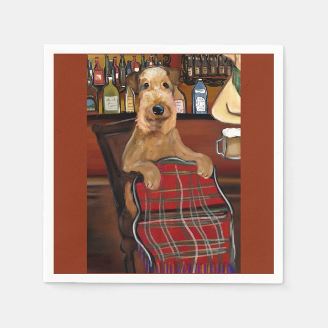 Airedale Terrier Serviette (Vorderseite)
