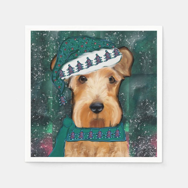 Airedale Terrier Serviette (Vorderseite)