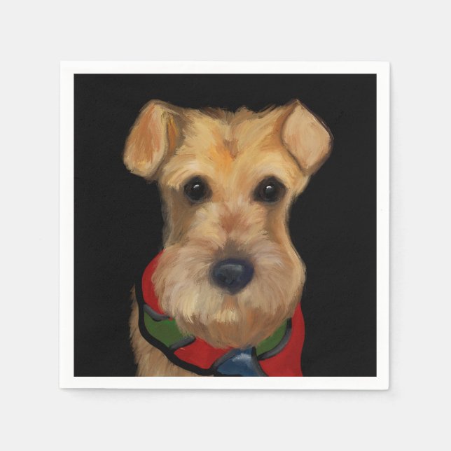 Airedale Terrier Serviette (Vorderseite)