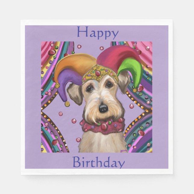 AIREDALE TERRIER  SERVIETTE (Vorderseite)