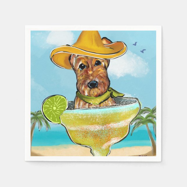 Airedale Terrier Serviette (Vorderseite)