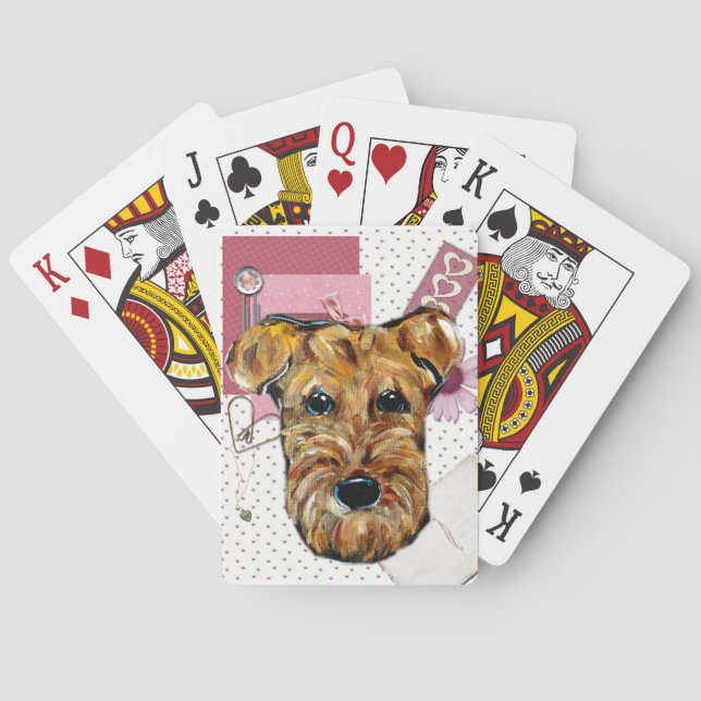 AIREDALE TERRIER SPIELKARTEN (Rückseite)