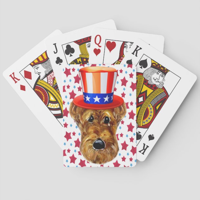 AIREDALE TERRIER SPIELKARTEN (Rückseite)