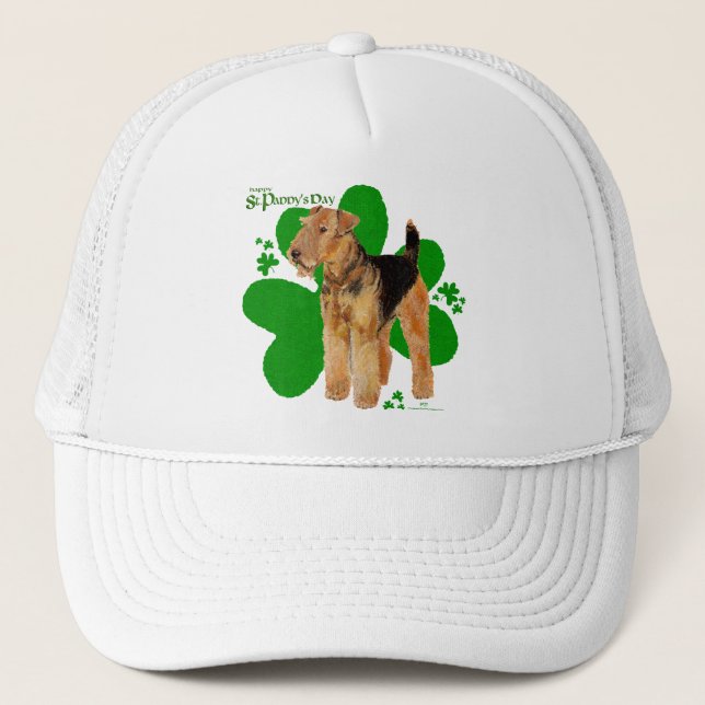 Airedale Terrier St Paddy Truckerkappe (Vorderseite)