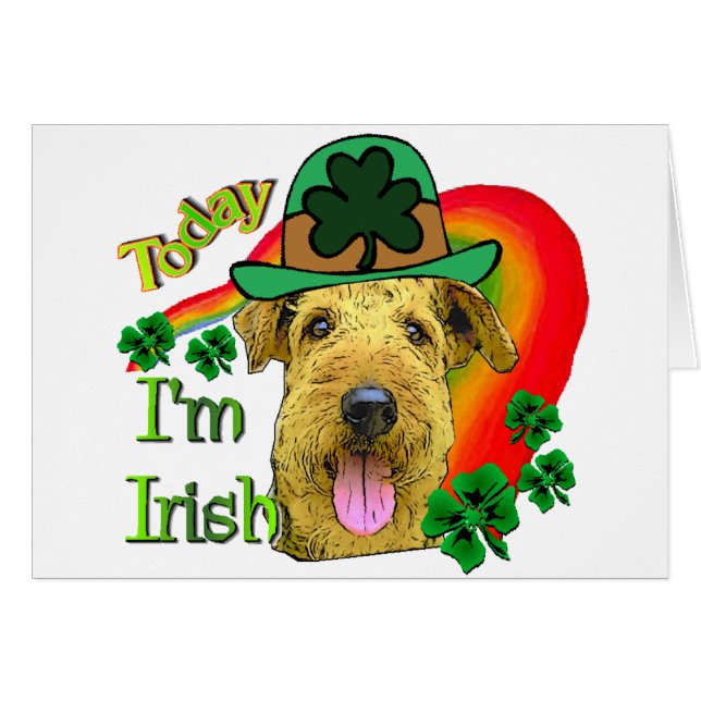 Airedale Terrier St. Patrick's Day (Vorderseite (Horizontal))