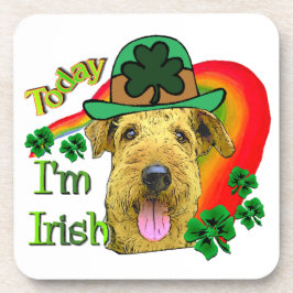Airedale Terrier St. Patrick's Day Getränkeuntersetzer