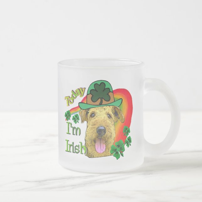 Airedale Terrier St. Patrick's Day Kaffeetasse (Rechts)