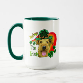 Airedale Terrier St. Patrick's Day Zweifarbige Tasse