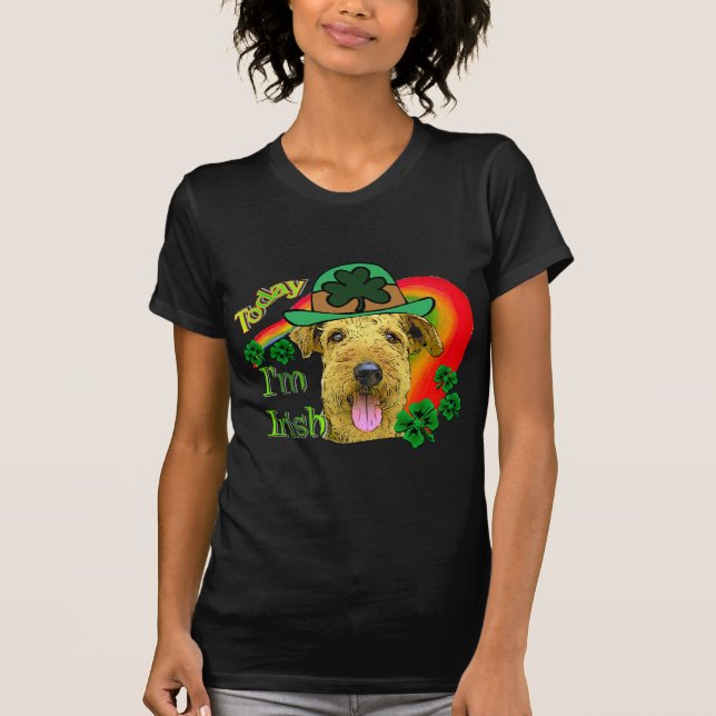 Airedale Terrier St Patricks T-Shirt (Vorderseite)