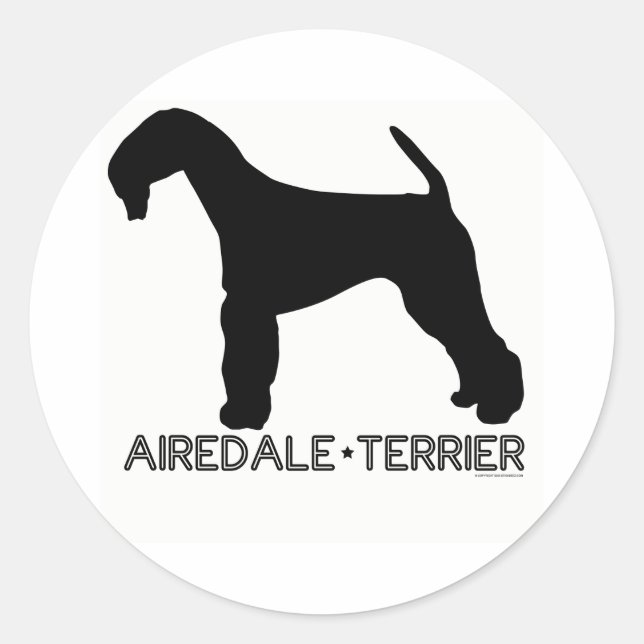 Airedale Terrier Sticker (Vorderseite)