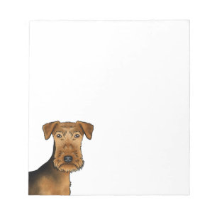 Airedale Terrier Süßer Hundekopf Bingley Terrier Notizblock