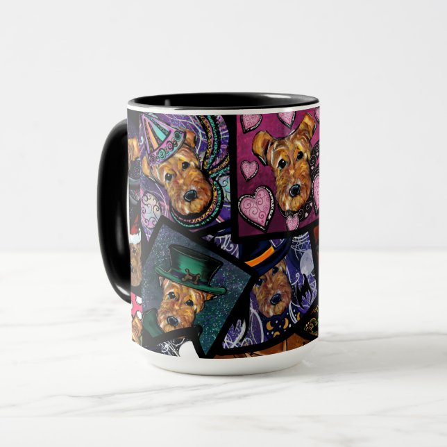 AIREDALE TERRIER TASSE (Vorderseite Links)