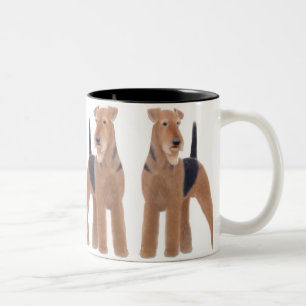Airedale-Terrier-Tasse Zweifarbige Tasse