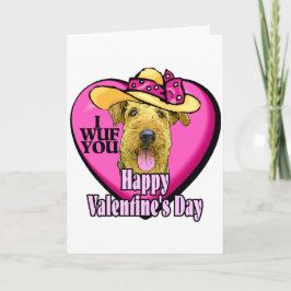 Airedale Terrier Valentines Feiertagskarte