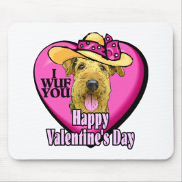 Airedale Terrier Valentines Mousepad