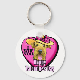 Airedale Terrier Valentines Schlüsselanhänger