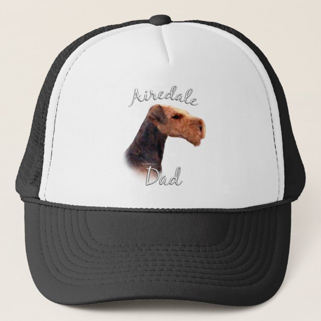 Airedale Terrier Vater 2 Truckerkappe (Vorderseite)