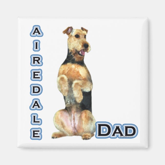 Airedale Terrier Vater 4 - Magnet (Vorne)