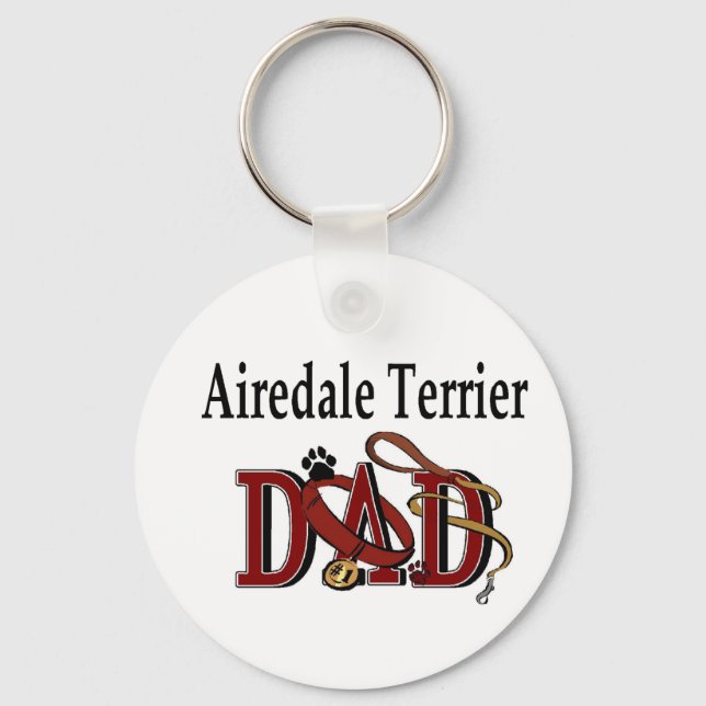 Airedale Terrier Vater Apparel Geschenke Schlüsselanhänger (Vorderseite)