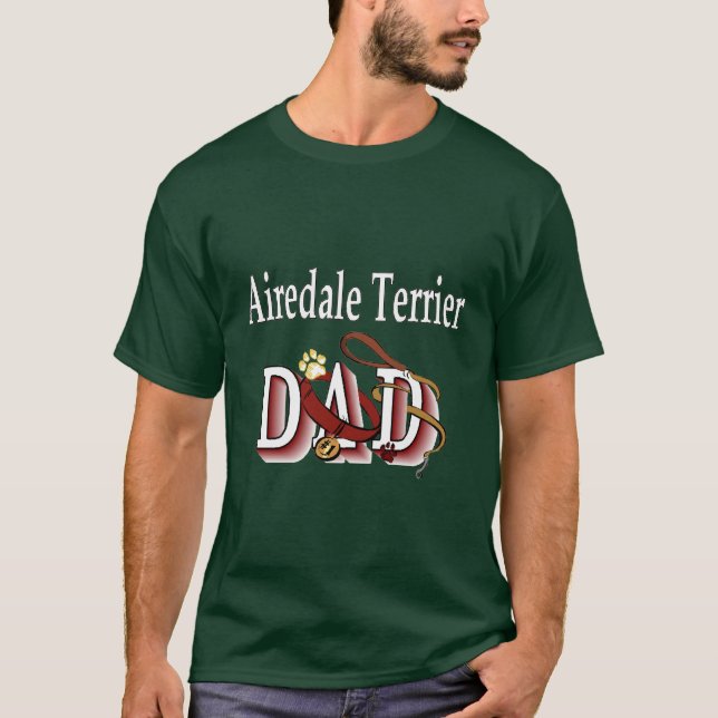 Airedale Terrier Vater Apparel Geschenke T-Shirt (Vorderseite)