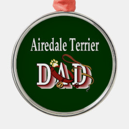 Airedale Terrier Vater Ornament Aus Metall