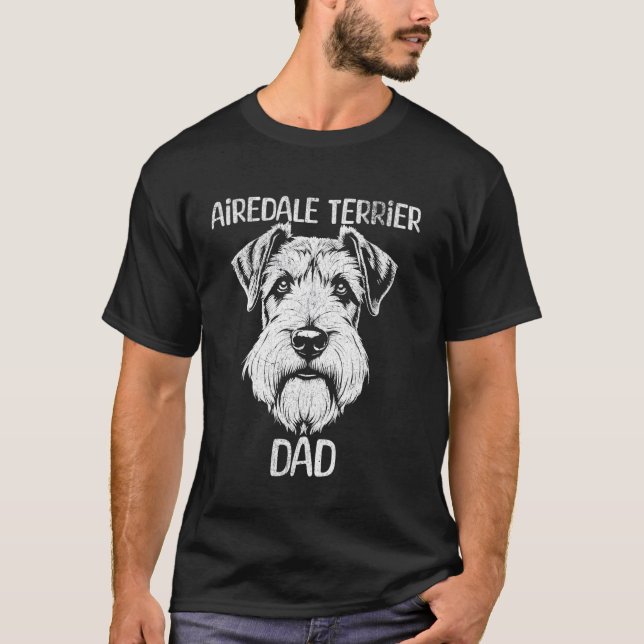 Airedale Terrier-Vater T-Shirt (Vorderseite)