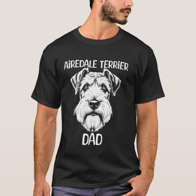 Airedale Terrier Vater T-Shirt (Vorderseite)