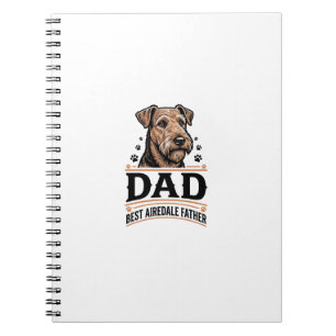 Airedale Terrier Vater Vintage Hund Vater Shirt_1 Notizblock