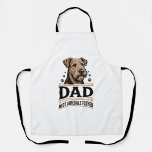 Airedale Terrier Vater Vintage Hund Vater Shirt_1 Schürze