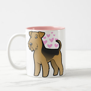 Airedale-Terrier/Waliser-Terrier-Liebe Zweifarbige Tasse