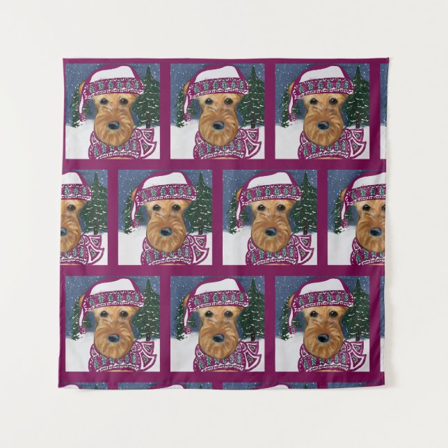 AIREDALE TERRIER WANDTEPPICH (Vorderseite)
