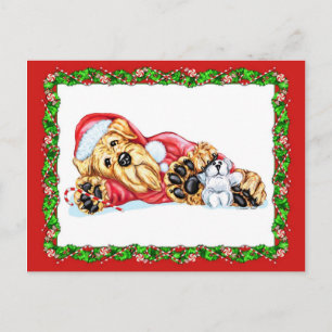 Airedale Terrier Weihnachten Gewartet für Santa