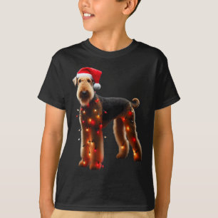 Airedale Terrier Weihnachtsmannmütze WeihnachtsLIC T-Shirt