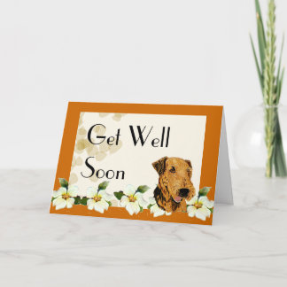 Airedale Terrier wird gut Karte