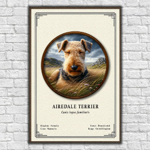 Airedale Terrier Zoologie-Serie Poster