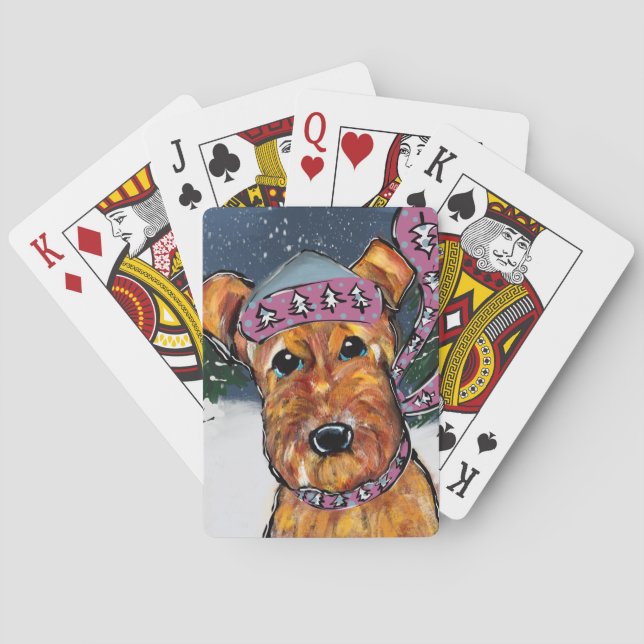 Airedale Terriers Spielkarten (Rückseite)