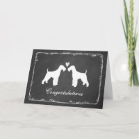 Airedale Terriers Wedding Glückwunsch