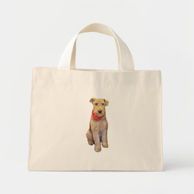 Airedale Tote Bag Mini Stoffbeutel (Vorne)