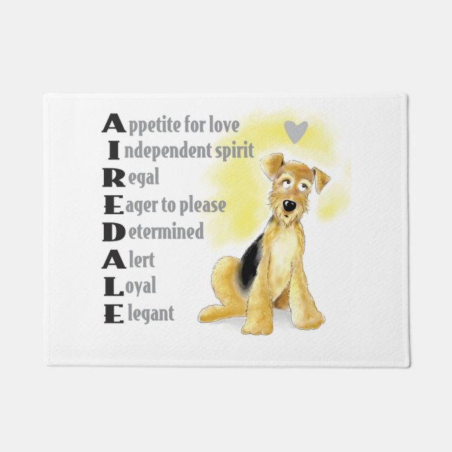 Airedale-Türmatte Fußmatte (Vorderseite)