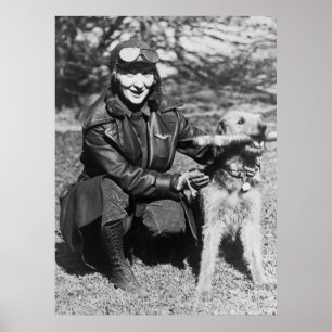 Airedale und Aviatrix, Anfang der 20er Jahre Poster