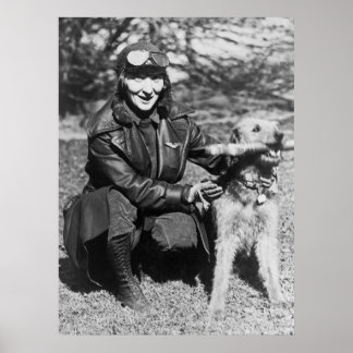 Airedale und Aviatrix, Anfang der 20er Jahre Poster
