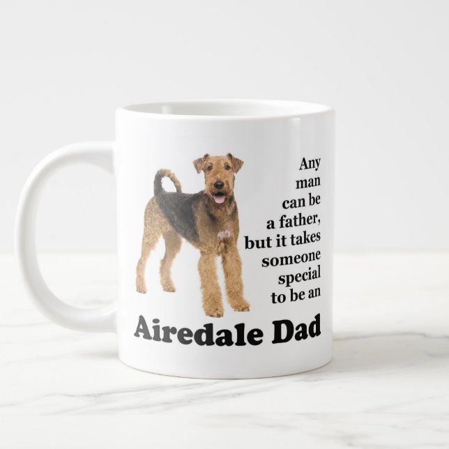 Airedale Vater Jumbo Tasse (Links)