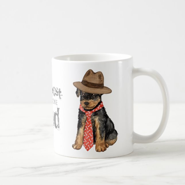 Airedale Vater Kaffeetasse (Rechts)