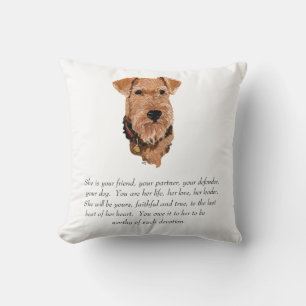 Airedale, Walisisch, Lakeland Terrier Keepake Kissen