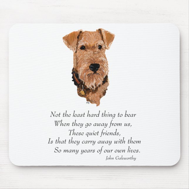 Airedale, Walisisch, Lakeland Terrier Keepake Mousepad (Vorne)