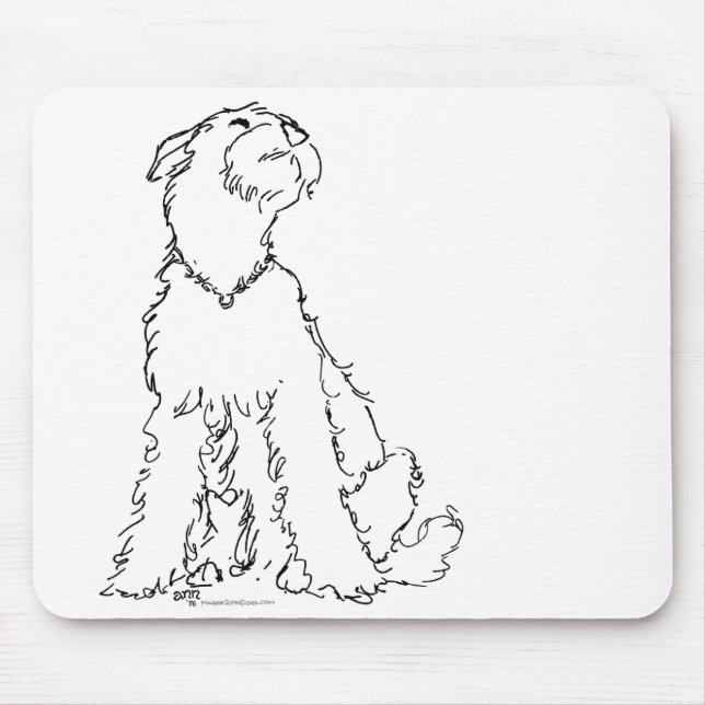 Airedale, Walisisch oder Lakeland Terrier Happy Mousepad (Vorne)