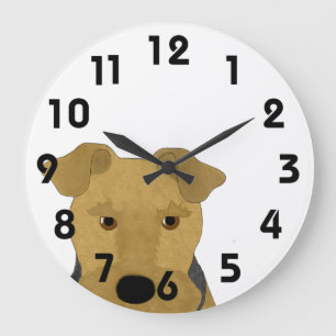 Airedale Wall Clock Große Wanduhr