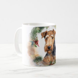 Airedale Weihnachtsfest Kaffeetasse