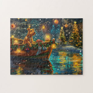 Airedale Weihnachtsfest Reise Puzzle