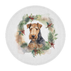 Airedale Weihnachtsfest Schneidebrett